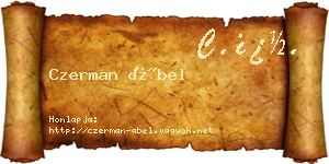 Czerman Ábel névjegykártya