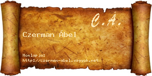 Czerman Ábel névjegykártya